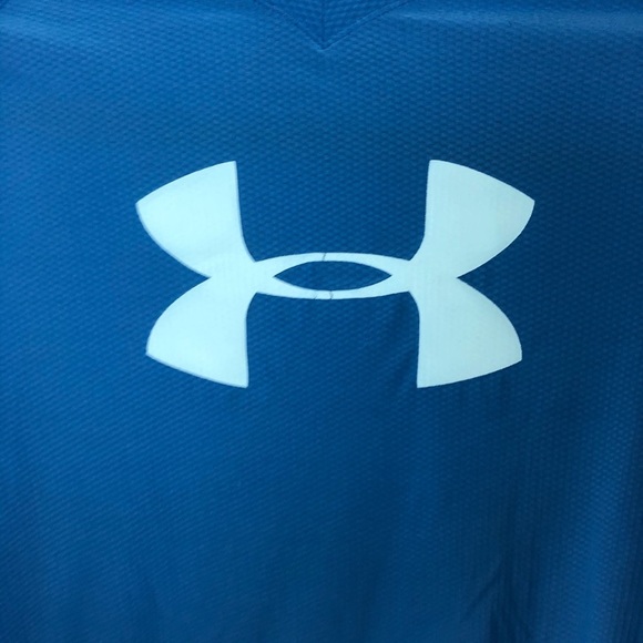 UNDER ARMOUR Short Sleeve Blue Compression Top M - Picture 7 of 8